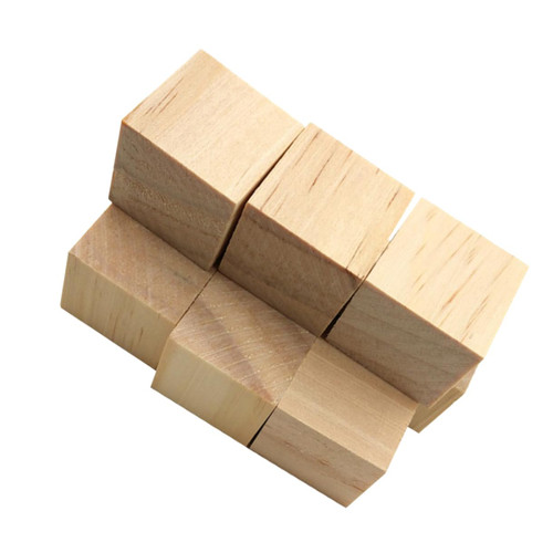 COHEALI 60pcs Wooden Craft Cubes Wooden Square Cubes Blank Wood Square Blocks Square Cubes Blocks Small Wooden Cubes Unfinished Blank Blocks Unfinished Wood Cubes Three-Dimensional Log