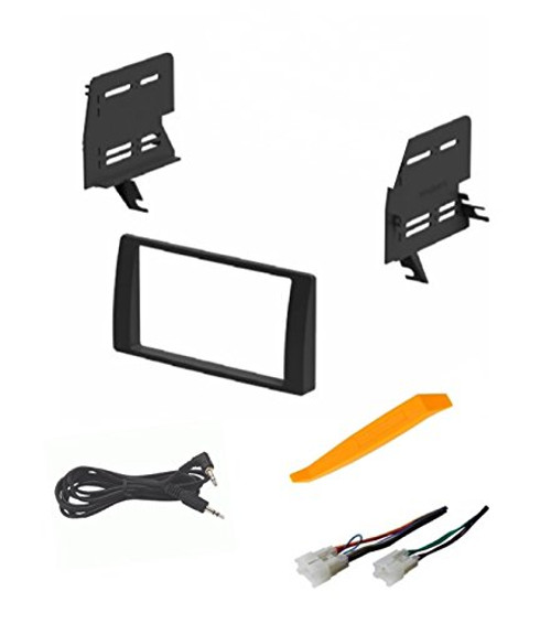 ASC Audio Car Stereo Dash Install Kit and Wire Harness for Installing an Aftermarket Double Din Radio for 2002 2003 2004 2005 2006 Toyota Camry - No Factory Premium Amp - No Factory NAV