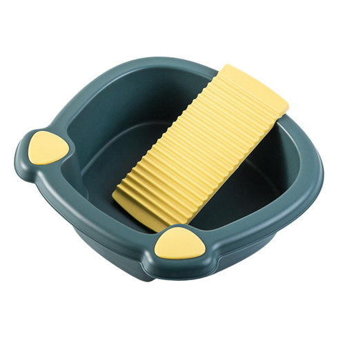 Hemoton 1 Set wash Basin Laundry washboards Hand wash Laundry tub Clothes scrubbing wash Tools Washboard for Laundry Plastic Panel Dormitory Washboard Basin Student Shirt Board Clothing pp