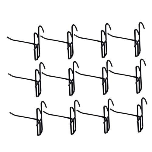 GARVALON 20Pcs Black Hooks for Hanging Heavy Duty Hook Display Prop Hooks Metal Hooks Iron Hooks Hanger for Supermarket Heavy-Duty Hooks Props Earth Tones