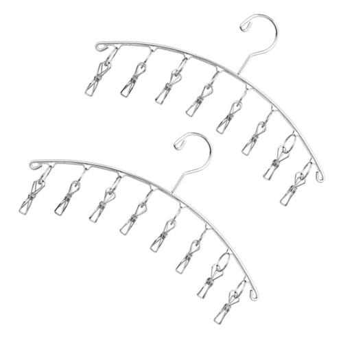 Cabilock 2pcs Laundry Hangers with Clips Hanging Drying Rack Clothes Hanger Clip Hanger Stocking Hangers Clip Hangers Infant Hangers Infant Clothes Hangers Drying Clip Baby Sock
