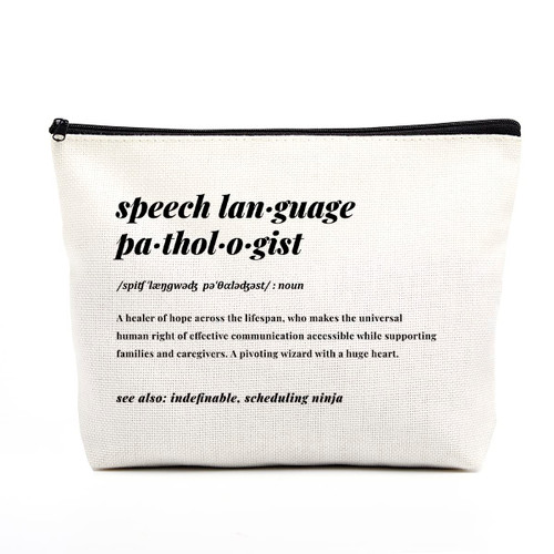 fkovcdy Speech Pathologist Gifts for Women Slp Gifts Speech Pathology Makeup Bag Speech Language Pathology Gifts for Friends Girlfriend Teacher Coworkers Speech Therapy Gifts