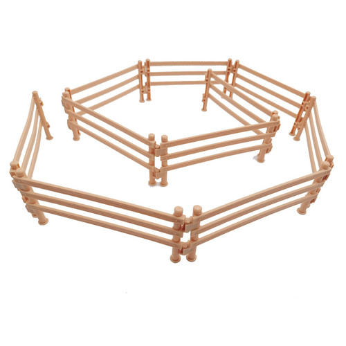 TICKTOI 40 Pieces Horse Corral Fencing Accessories, Farm World Stable and Horse Playset, Plastic Fence Toys for Barn Paddock Horse Stable or Farm Animals Horses Figurines TICKTOI 40 Pieces Horse Corral Fencing Accessories, Farm World Stable and Horse Playset, Plastic Fence Toys for Barn Paddock Horse Stable or Farm Animals Horses Figurines