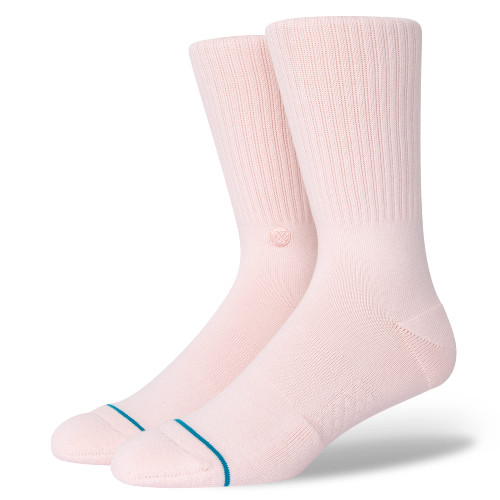Stance Men's Icon Classic Crew Socks, Pink, Large (Shoe: 9-12)