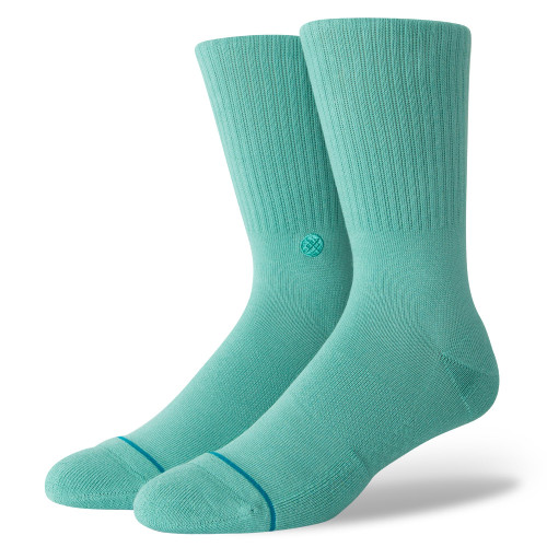 Stance Men's Icon Crew Socks (Medium, Turquoise)
