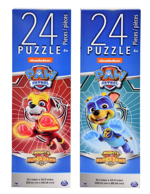 Spin Master Paw Patrol Tower Box Puzzle for Kids - Nickelodeon Paw Patrol Mighty Pups Super Paws Jigsaw Puzzle, Easy Play Paw Patrol Puzzle, Fun Educational Toy Puzzles, Styles May Vary - 24 Piece