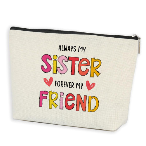 Sister Gifts Makeup Bag Sister Birthday Gift Ideas, Sister Gifts from Sisters Brother Makeup Zipper Pouch Bag, Christmas Birthday Gifts Friendship Gifts for Sister Confidante Friends Women Bff Bestie Sister Gifts Makeup Bag Sister Birthday Gift Ideas, Sister Gifts from Sisters Brother Makeup Zipper Pouch Bag, Christmas Birthday Gifts Friendship Gifts for Sister Confidante Friends Women Bff Bestie