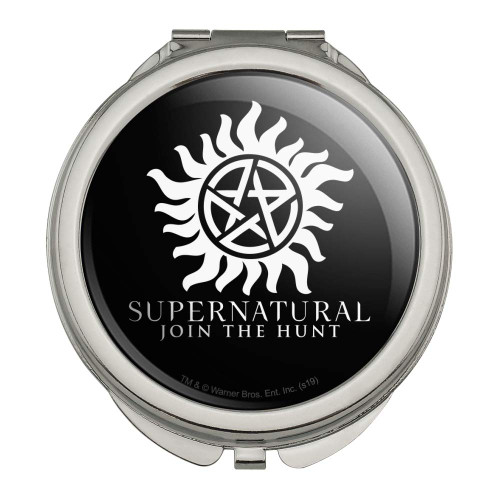 GRAPHICS & MORE Supernatural Anti Possession Symbol Compact Travel Purse Handbag Makeup Mirror