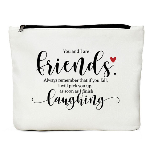 Birthday Gifts for Friends Female, Friendship Gifts for Women Friends, Sister Gifts from Sister, Friendship Gift for Her Sister Besties Cousin Niece Daughter- You and I are Friends -Makeup Bag Birthday Gifts for Friends Female, Friendship Gifts for Women Friends, Sister Gifts from Sister, Friendship Gift for Her Sister Besties Cousin Niece Daughter- You and I are Friends -Makeup Bag
