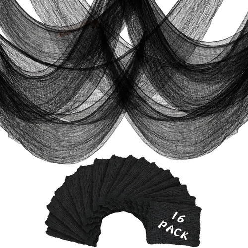 Preboun 16 Pcs Halloween Creepy Cloth 30 x 72 in Halloween Circus Decorations Scary Gauze Cloth Doorways Spooky Halloween Hanging Decorations for Haunted Outdoor Yard Home House Wall (Black) Preboun 16 Pcs Halloween Creepy Cloth 30 x 72 in Halloween Circus Decorations Scary Gauze Cloth Doorways Spooky Halloween Hanging Decorations for Haunted Outdoor Yard Home House Wall (Black)