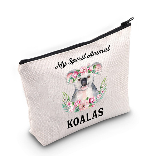 LEVLO Funny Koala Cosmetic Make Up Bag Koala Lover Inspired Gift Koalas Are My Spirit Animal Makeup Zipper Pouch Bag (Koala Spirit Animal) LEVLO Funny Koala Cosmetic Make Up Bag Koala Lover Inspired Gift Koalas Are My Spirit Animal Makeup Zipper Pouch Bag (Koala Spirit Animal)