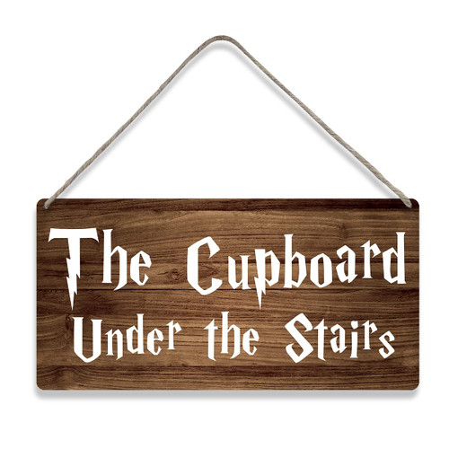 Country Style Wall Decor the Cupboard Under the Stairs Wooden Signs Positive Rustic Hanging Wall Plaque Sign Home Decor Present