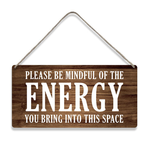 Country Style Wall Decor Be Mindful Quote Wooden Signs Rustic Hanging Wall Plaque Positive Energy Sign Home Decor Present