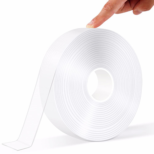CLAVICHORD Double Sided Tape Heavy Duty - 20FT 1.2IN Upgraded Removable Clear Mounting Nano Tape Multipurpose Strong Adhesive Wall Sticky Tape Transparent Carpet Poster Picture Hanging Strip