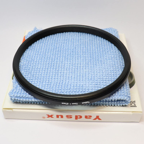 72mm to 67mm Step Down Lens Adapter Ring for Camera Lenses Filters,Metal Filters Step Down Ring Adapter,The Connection 72MM Lens to 67MM Filter Lens Accessory,Cleaning Cloth with Lens(72mm-67mm)