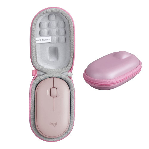 Anleo Travel Case for Logitech Pebble M350 / Logitech M355 Portable Wireless Mouse (Pink)