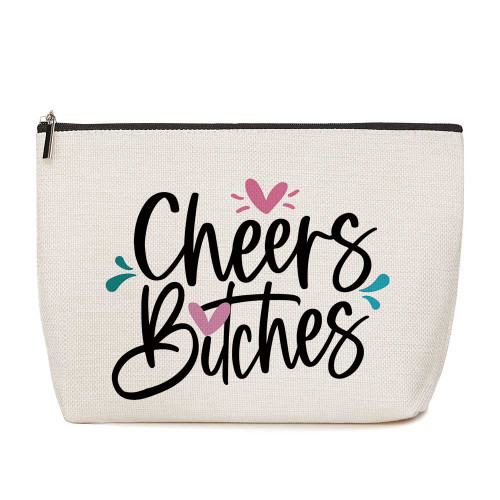 Girls Trip Gifts Favors, Girls Trip Bag for Wedding Birthday Bachelorette Party Favor Graduation Besties Gifts for Women Her Sister Friend, Girls Trip Travel Makeup Bag Storage Bag CheersBtches6