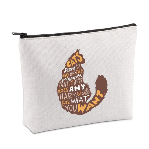VAMSII Cat Makeup Bag Cute Cat Gifts for Cat Lovers Gifts Cat Owner Gifts Cat Principle Cosmetic Zipper Pouch Cat Mom Travel Bag (Beige) VAMSII Cat Makeup Bag Cute Cat Gifts for Cat Lovers Gifts Cat Owner Gifts Cat Principle Cosmetic Zipper Pouch Cat Mom Travel Bag (Beige)