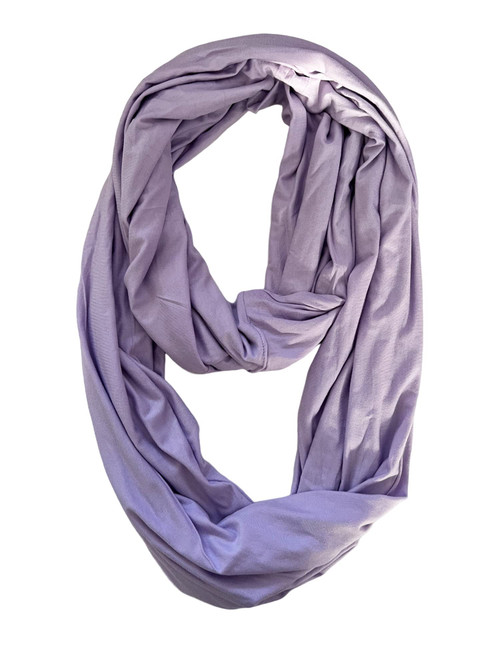 Premium Modal Jersey Knit Women's Infinity Scarf Loop Lightweight (Lavender)