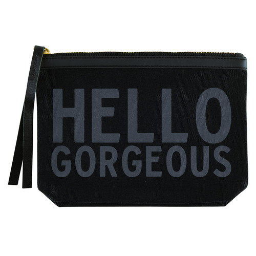 Santa Barbara Design Studio Hold Everything Canvas Zippered Pouch, 9 x 6-Inch, Hello