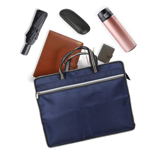 File Folder Tote Business Folders for Documents Folder for Important Documents Zippered File Folder Organizer,Blue Portable Oxford Cloth File Bag Zippered Business Meeting Document Organizer
