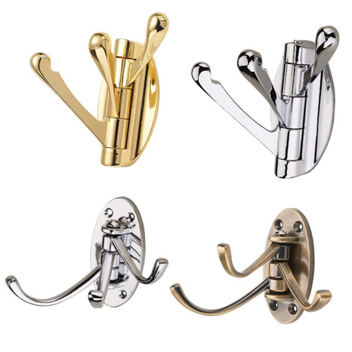 AOKWAWALIY Triple Pronged Hook Triple Coat Hook Rotating Arms Hooks Wall Mounted Coat Hook Bathroom Hanger Hooks Triple Hanging Hooks Hook with Three Arms to Rotate Clothing Trident Hook