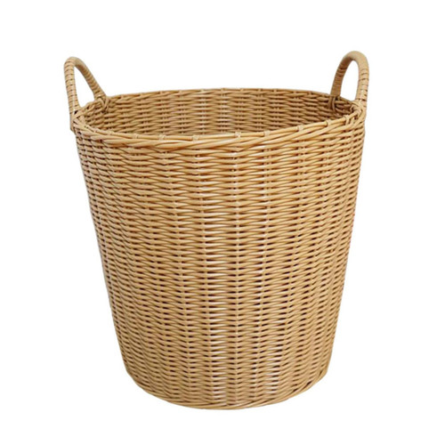 Didiseaon 1Pc diaper basket woven blanket baske woven washing dirty laundry bin Foldable Rattan Laundry dirty clothes sorter plastic storage bin Clothes Holder portable Woven Basket child