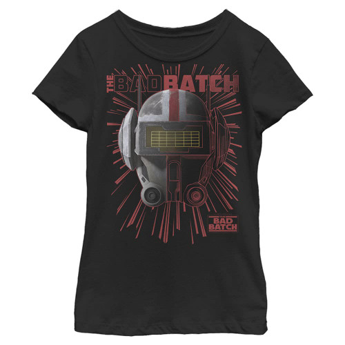 Star Wars Bad Tech Batch Girl's Solid Crew Tee, Black, X-Small