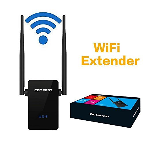 HONGYU 300Mbps WiFi Repeater, Wireless Range Extender,WiFi Booster, Signal Amplifier with Dual External Antennas and 360 Degree WiFi Full Coverage Backward Compatible with 802.11n/b/g(Black)