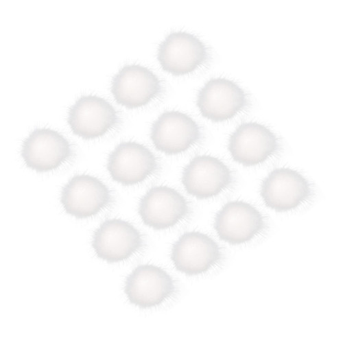 Gadpiparty 16pcs White pom poms for Crafts Clothes Plush Ball Fur pom poms for Hats pom pom Keychain DIY Fur pom pom DIY Pompom Pompoms Knitting Accessories Shoes Fur Ball Small Fox Fur Ball