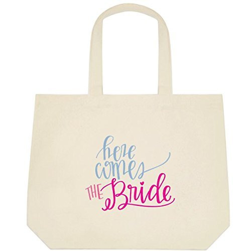 Here Comes the Bride Wedding Bride Tote Bag (large-white) Here Comes the Bride Wedding Bride Tote Bag (large-white)