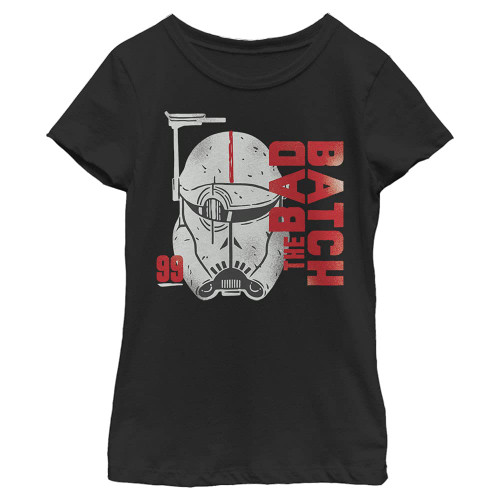 Star Wars Bad Batch Girl's Solid Crew Tee, Black, X-Small