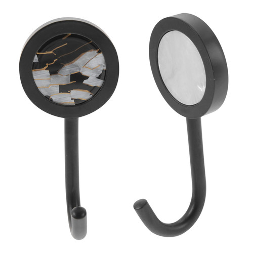 AOKWAWALIY 2pcs Black Hook Backpack Hook Hooks for Keys Heavy Duty Hangers for Clothes Heavy Duty Hooks S Hooks Black Heavy Duty Coat Hooks Black Hangers Metal Aluminum Alloy Wall Hook