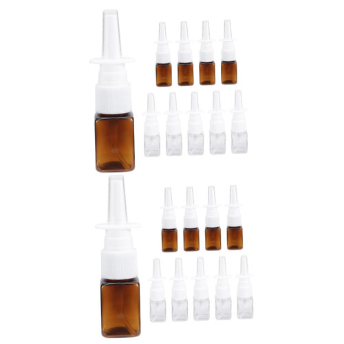 GLEAVI 20 Pcs Rhinitis Spray Bottle Nasal Pump Sprayer Refillable Nasal Sprayer Saline Water Bottle Nasal Spray Container Empty Nasal Spray Refillable Bottle Portable Plastic Travel