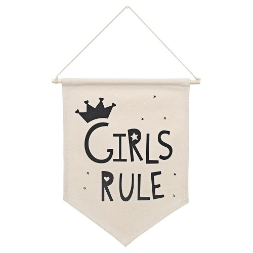 Hanging Wall Canvas Banner, Canvas Hanging Pennant Canvas Hanging Flag Banner Wall Sign Decor for Nursery Baby Kids Boys Girls Bedroom