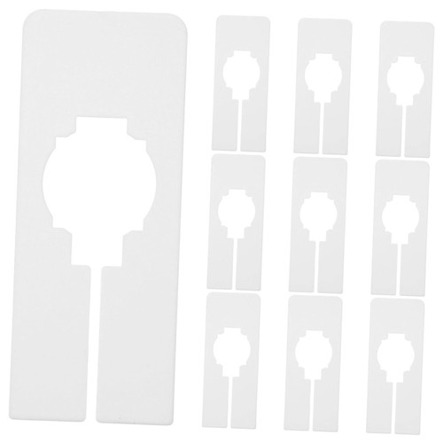 DOITOOL 30pcs Size Separator Clothes Hanger Dividers Rectangular Dividers Blank Hanger Separator Hanging Clothes Dividers Square Tool Closet Hanger Dividers Wardrobe Label Plastic White