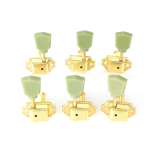 SIMBAE Open-Style Guitar Tuning Keys 6pcs Open-Style Guitar Tuning Keys String Tuning Pegs Vintage Tuners Guitar Machine Head 3L3R with Mounting Screws for Folk Guitar and Electric Guitar