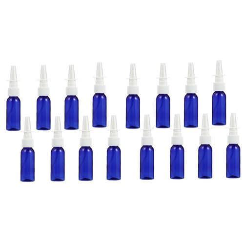 Beavorty 16 Pcs Round shoulder bottle with nasal spray nasal drops bottle Empty Nasal Sprayer empty nose spray bottle reusable nasal spray bottle Travel Bottle travel size plastic Leakproof