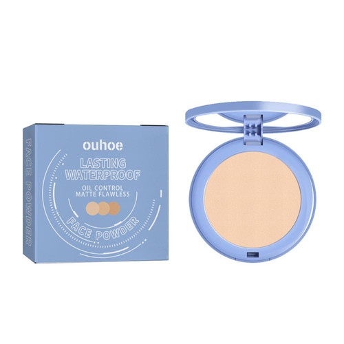 Waterproof Long-Lasting Pressed Powder, Oil Control Setting Powder, Lightweight Texture Face Cosmetics, Portable Matte Setting Powder Women Of All Skin Types