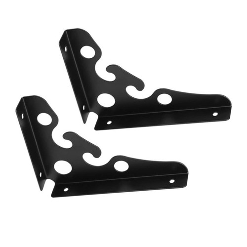 DOITOOL 1 Pair Tripod Right Angle Bracket Hanging Shelves for Wall Heavy Duty Wall Shelves Black Corner Bracket Wall Mount Shelf Brackets Steel Shelf Brackets Bracket for Shelf Steel Frame
