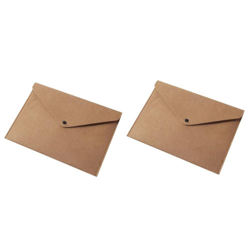 MAGICLULU 2pcs Felt File Folder Felt Expanding File Folder Felt Document Folder Envelope Documents Holders File Jackets Portable Envelope Folder Case Document Bag Document Paper A4 Button
