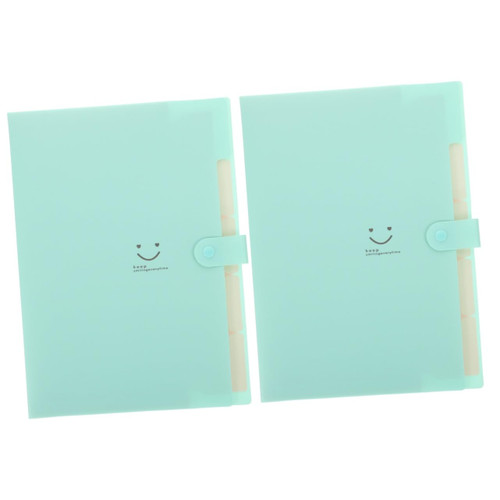 MAGICLULU 2pcs A4 Folder File Folder Paper Document Receipt Organizer Bill Folder Organizer Subject Document Organizer Plastic Folder File Organizer Storage Pp Folder Rack Office