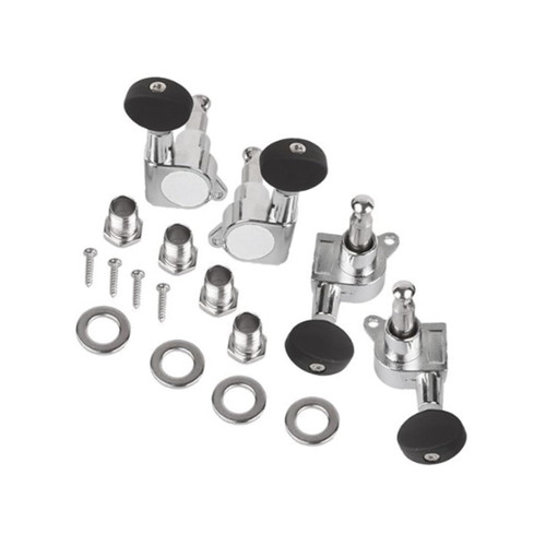 VICASKY 4pcs Ukulele Locking Tuners Guitar Tuning Key Knob Acoustic Guitars Tuning Pegs 2l2r Ukulele Tuners Machine Head Tuners Alloy Flat Washer Uke Tuning Pegs Guitar Tuner Ballad Hawaii