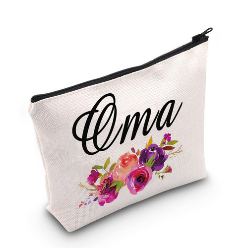 POFULL Oma Gift Grandma Gift Oma Birthday Christmas Gift Grandma Travel Bag Makeup Bag (OMA bag)