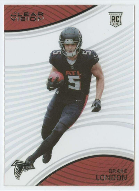 2022 Panini Chronicles Clear Vision Rookies #17 Drake London Atlanta Falcons RC Rookie Football Trading Card