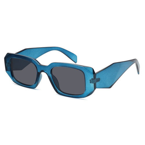 MEETSUN Trendy Rectangle Sunglasses for Women Retro 90s Narrow Square Sunglasses Vintage UV400 Protection Clear Blue Frame-Gray Lens MEETSUN Trendy Rectangle Sunglasses for Women Retro 90s Narrow Square Sunglasses Vintage UV400 Protection Clear Blue Frame-Gray Lens