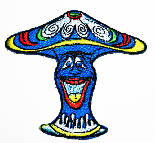 HHO Spinner Mushroom Boho Hippie Retro Love Peace Weed Pot Patch Embroidered DIY Patches, Cute Applique Sew Iron on Kids Craft Patch for Bags Jackets Jeans Clothes