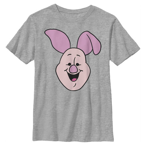 Disney Winnie The Pooh Piglet Big Face Boy's Crew Tee, Athletic Heather, X-Small Disney Winnie The Pooh Piglet Big Face Boy's Crew Tee, Athletic Heather, X-Small