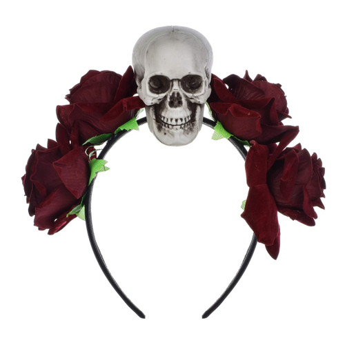 June Bloomy Day of the Dead Headpiece Frida Costume Mexican Floral Crown Rose Headband