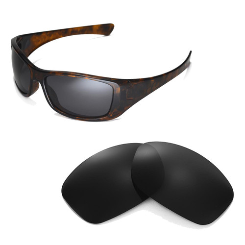 Walleva Replacement Lenses for Oakley Hijinx Sunglasses - Multiple Options Available (Black)